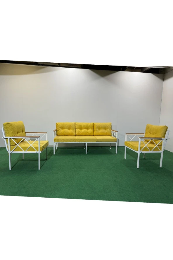 adımshops 3+1+1 Beyazprofil Bahçe,balkon,teras,cafe,çay Seti,oturma Grubu,koltuk Takımı,ofis Koltuğu