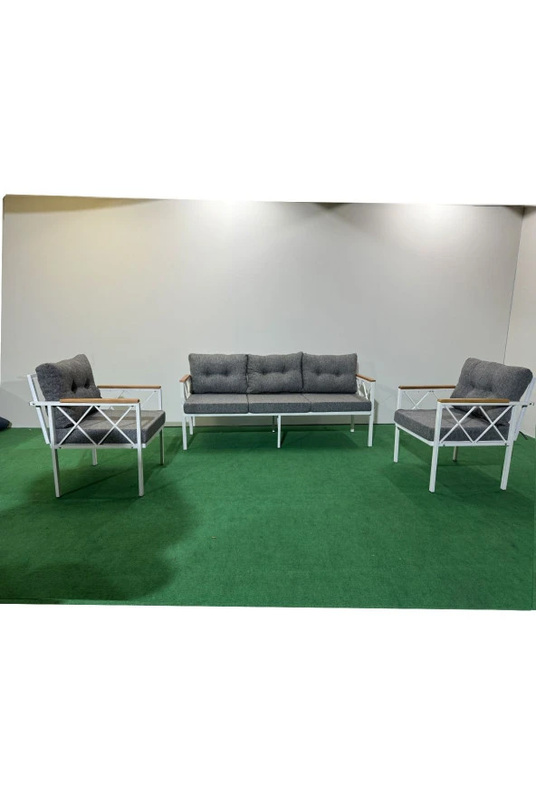adımshops 3+1+1 Beyazprofil Bahçe,balkon,teras,cafe,çay Seti,oturma Grubu,koltuk Takımı,ofis Koltuğu