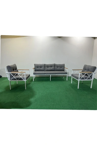 adımshops 3+1+1 Beyazprofil Bahçe,balkon,teras,cafe,çay Seti,oturma Grubu,koltuk Takımı,ofis Koltuğu - 1