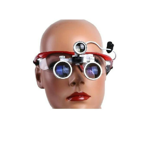 Tıbbi Cerrahi Büyüteç LED Işıklı 3.5x Büyütme Binoküler Gözlük