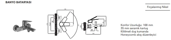 KALE TANDEM BANYO BATARYASI F.NİKEL - 2