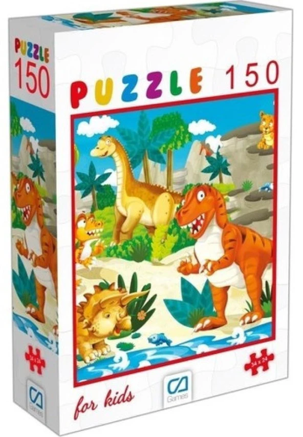 CA GAMES PUZZLE 150 PARÇA DİNAZORLAR 6104