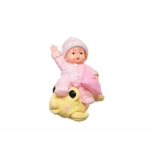 BİZAHMETGELSİN® Decotown Hediyelik Sevimli Pembe Bebek Biblo Polyester Süs Eşyası