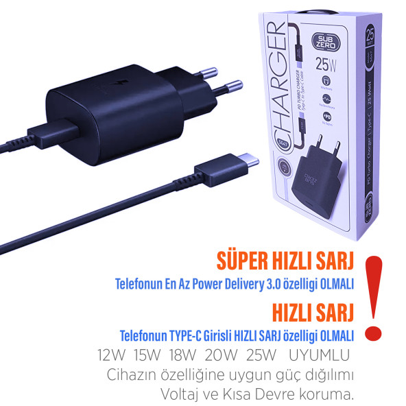 Samsung A34 Şarj Aleti Type-C 25W Hızlı Şarj Cihazı ve 5A Kablosu Samsung Galaxy A34 5G Şarj Cihazı - 4