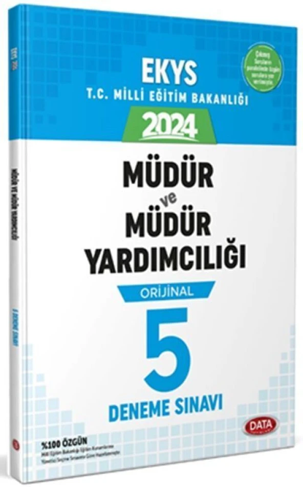 Data Yayınları 2024 EKYS Müdür ve Müdür Yardımcılığı 5 Deneme Sınavı