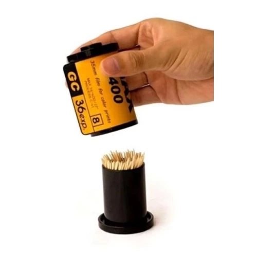 Dörtgen Fotoğraf Filmi Şeklinde Kürdanlık Kürdan Tutucu Kutu - Resim 8