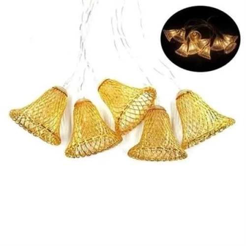 BİZAHMETGELSİN® Parti ve Özel Gün Dekorasyonu Çan Şeklinde Metal Şerit Led Işık - Resim 2
