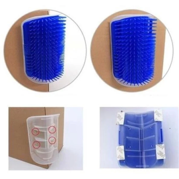 BİZAHMETGELSİN®  Pratik Kedi Tüyü Kaşıma Ve Tarama Aparatı Duvara Monte Kaşıma Aleti - Resim 4
