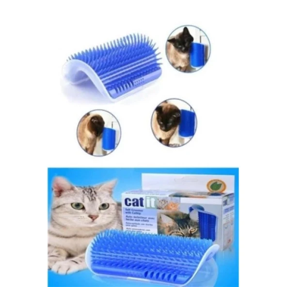 BİZAHMETGELSİN®  Pratik Kedi Tüyü Kaşıma Ve Tarama Aparatı Duvara Monte Kaşıma Aleti - Resim 9