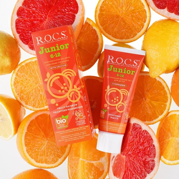 Rocs Junior Meyveli Gökkuşağı Diş Macunu 6-12 Yaş 60 ml - Resim 2