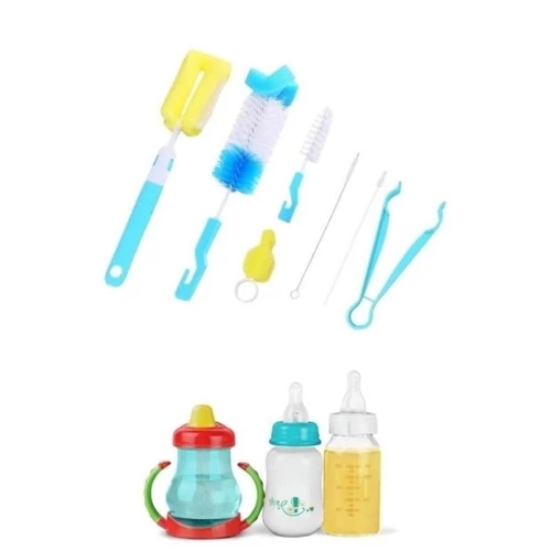 BİZAHMETGELSİN® 7 Parça Biberon Uzun Kavanoz Termos Suluk Sürahi Yağ Şişe İçi Temizleme Fırçası Aparatı Seti - Resim 8