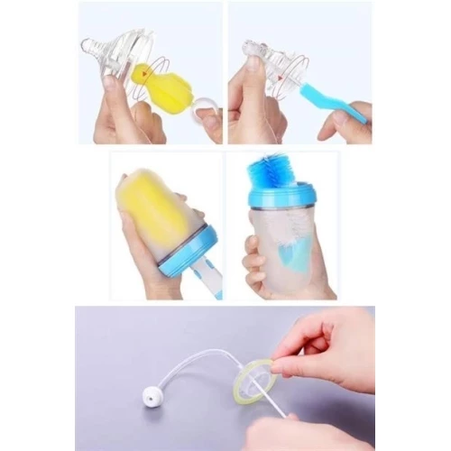 BİZAHMETGELSİN® 7 Parça Biberon Uzun Kavanoz Termos Suluk Sürahi Yağ Şişe İçi Temizleme Fırçası Aparatı Seti - Resim 10