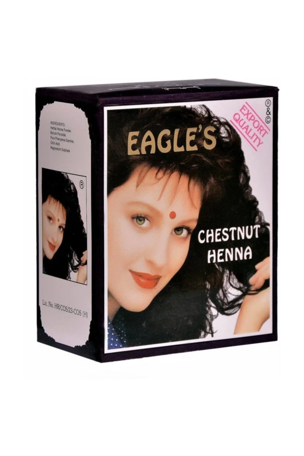 Eagles Hint Kınası Kestane Renk (Chestnut Henna) 6Lı Paket 3 Adet