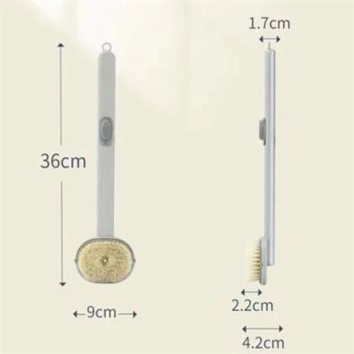 BİZAHMETGELSİN®  Duş Jeli Hazneli Uzun Saplı Banyo Sırt Fırçası - Resim 5