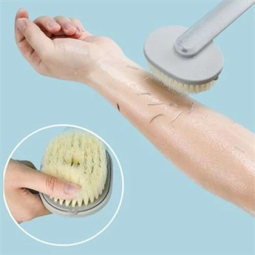 BİZAHMETGELSİN®  Duş Jeli Hazneli Uzun Saplı Banyo Sırt Fırçası - Resim 3