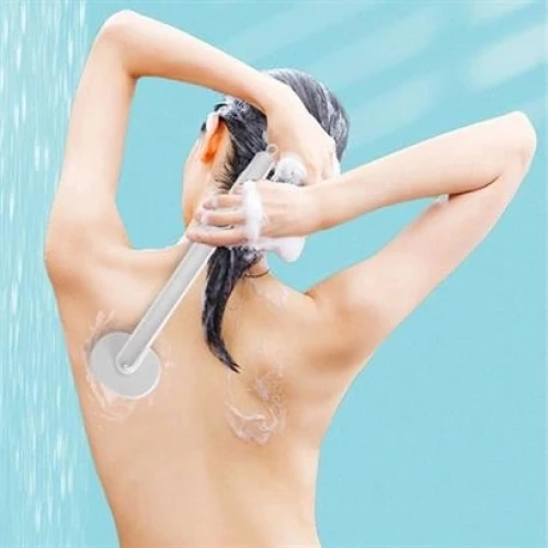 BİZAHMETGELSİN®  Duş Jeli Hazneli Uzun Saplı Banyo Sırt Fırçası - Resim 2