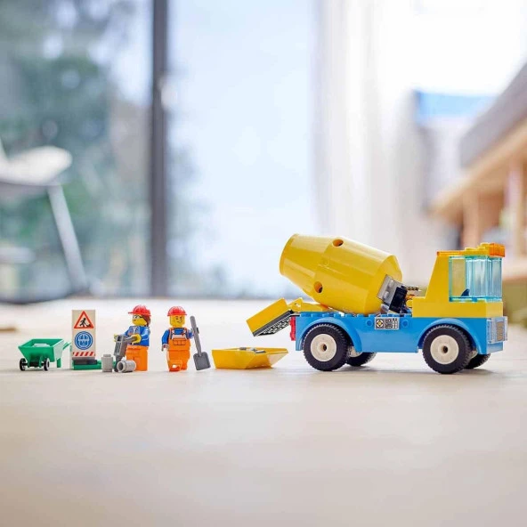 LEGO City Beton Mikseri Çocuklar İçin Gerçekçi Oyuncak Inşaat Aracı Yapım Seti (85 Parça) - 7
