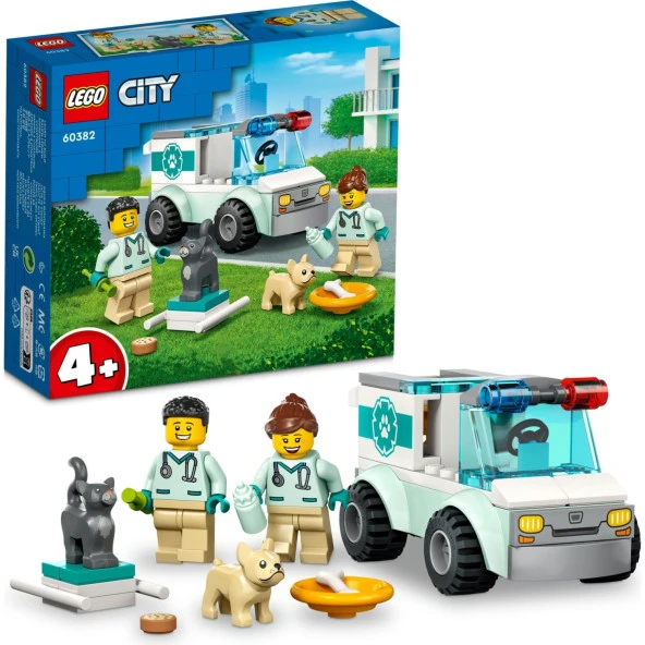 LEGO City Veteriner Kurtarma Aracı Çocuklar Için Evcil Hayvanlı Oyuncak Yapım Seti (58 Parça)