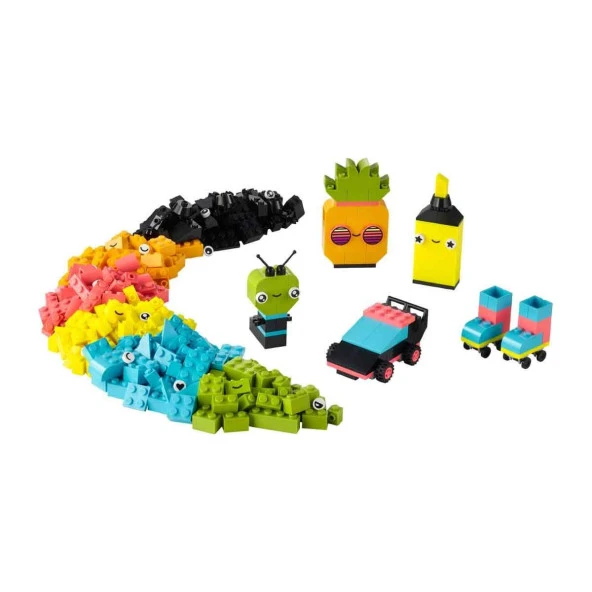 LEGO Classic Yaratıcı Neon Eğlence Çocuklar için Canlı Renkli Parçalar İçeren Yaratıcı Oyuncak (333 Parça) - 2
