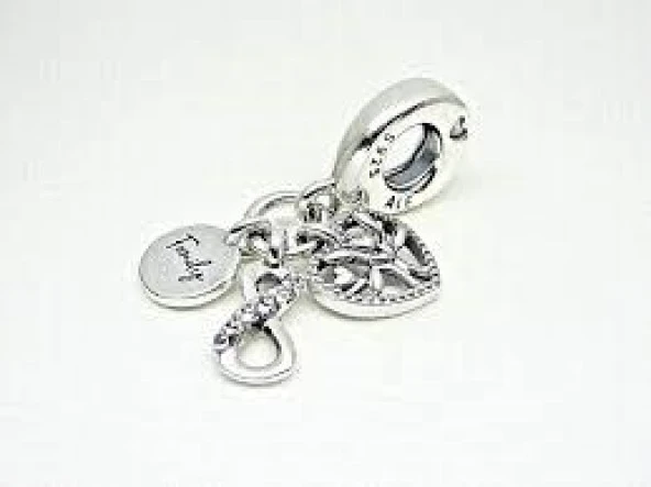 Pandora 792201C01-Sonsuz Aile Sevgisi Üçlü Sallantılı Charm - 4