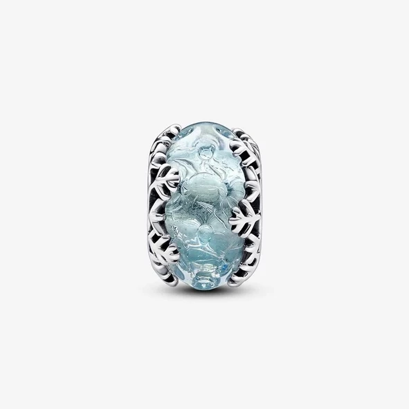 Pandora 792377C00-Buz Mavisi Kar Tanesi Murano Charm - 2
