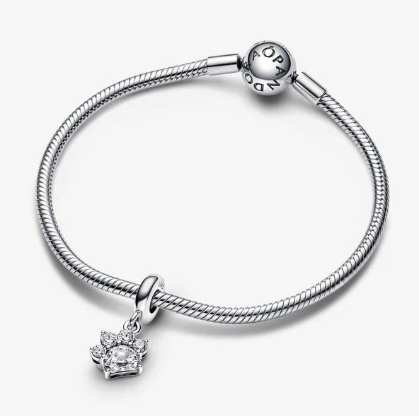 Pandora 792247C01 - Işıltılı Pati İzi Sallantılı Charm - Resim 3
