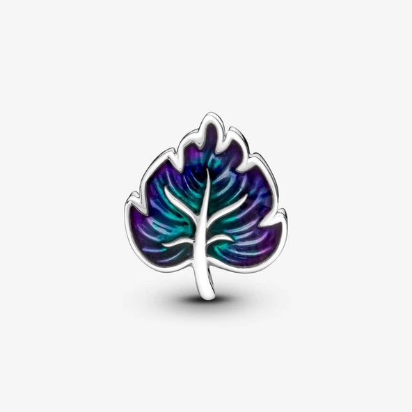 Pandora 799542C01-Mor ve Yeşil Yaprak Charm - 3