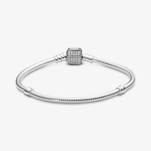Pandora 590723CZ 17cm-Moments Gümüş Pavé Klipsli Bileklik - 2