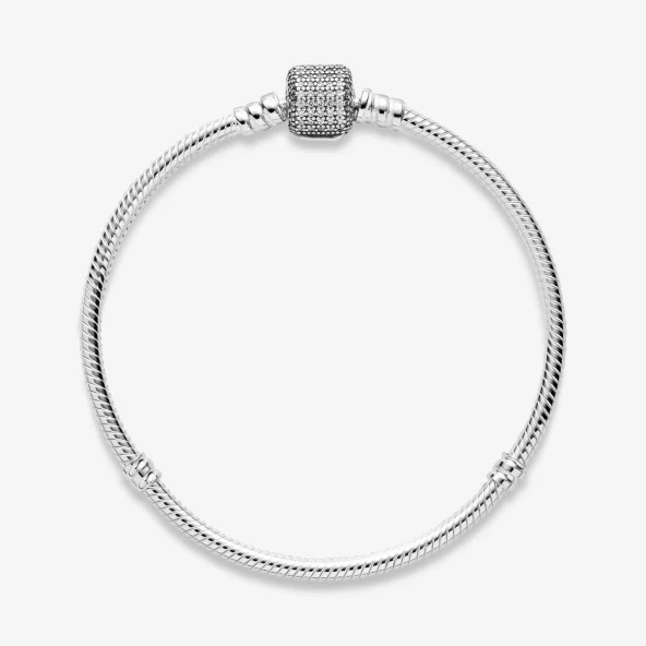Pandora 590723CZ 17cm-Moments Gümüş Pavé Klipsli Bileklik - 3