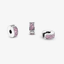Pandora Pembe Pavé Klips Charm 791817PCZ - 3