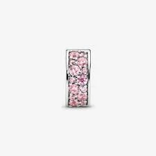 Pandora Pembe Pavé Klips Charm 791817PCZ - 2