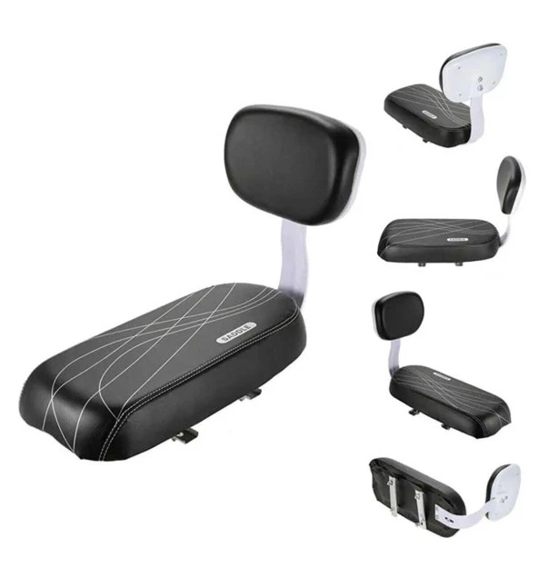 Valkyrie Bisiklet Arka Koltuğu Sele Çocuk ve Yetişkin İçin Sırtlıklı Yumuşak Minder Bagaj Koltuğu - 2