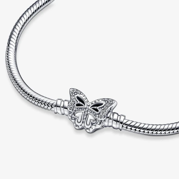 Pandora 590782C01 17cm-Moments Kelebek Klipsli Bileklik - 5