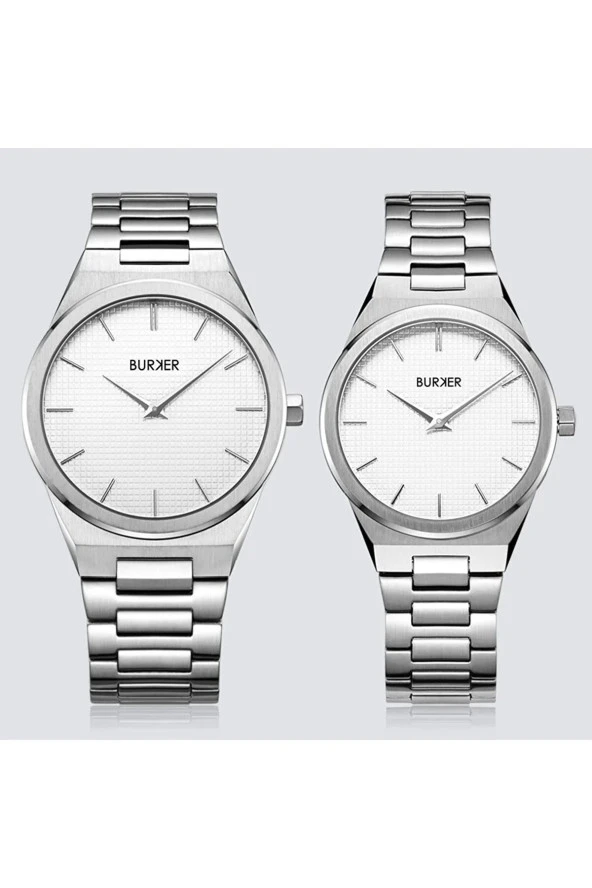 Burker Adam & Eve Silver White Çift Kol Saati