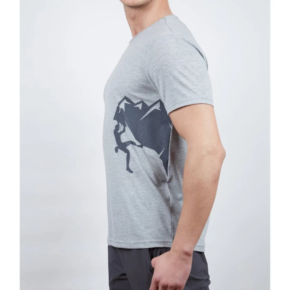 Alpinist Camp Erkek T-Shirt Gri Melanj (600611) - 2