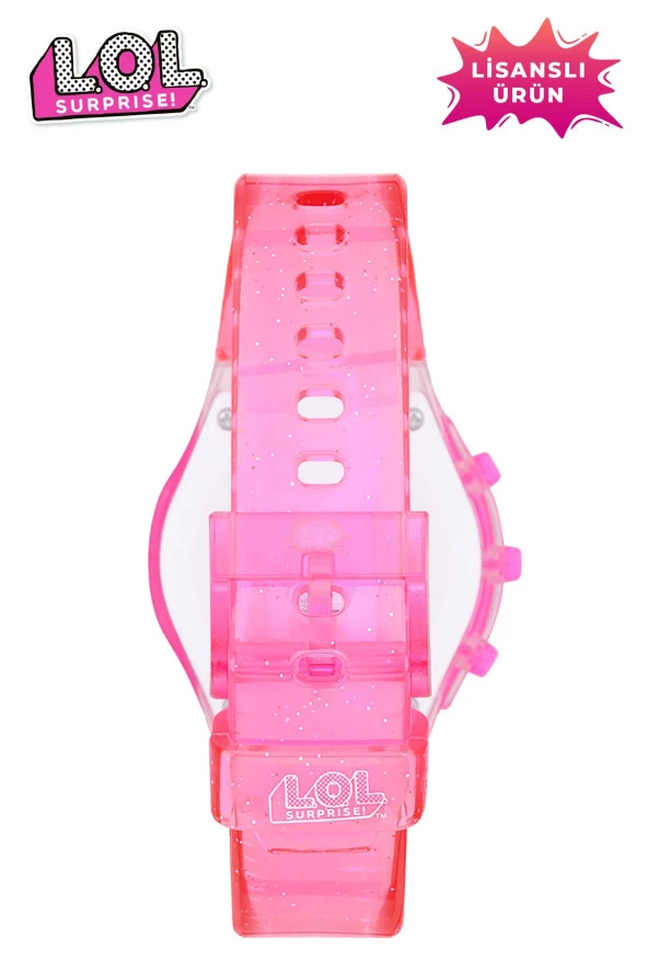 MiniFlak Lisanslı L.O.L. SURPRISE! LOL7210 Kız Çocuk Pembe Işıklı Kız Çocuk Kol Saati - 4