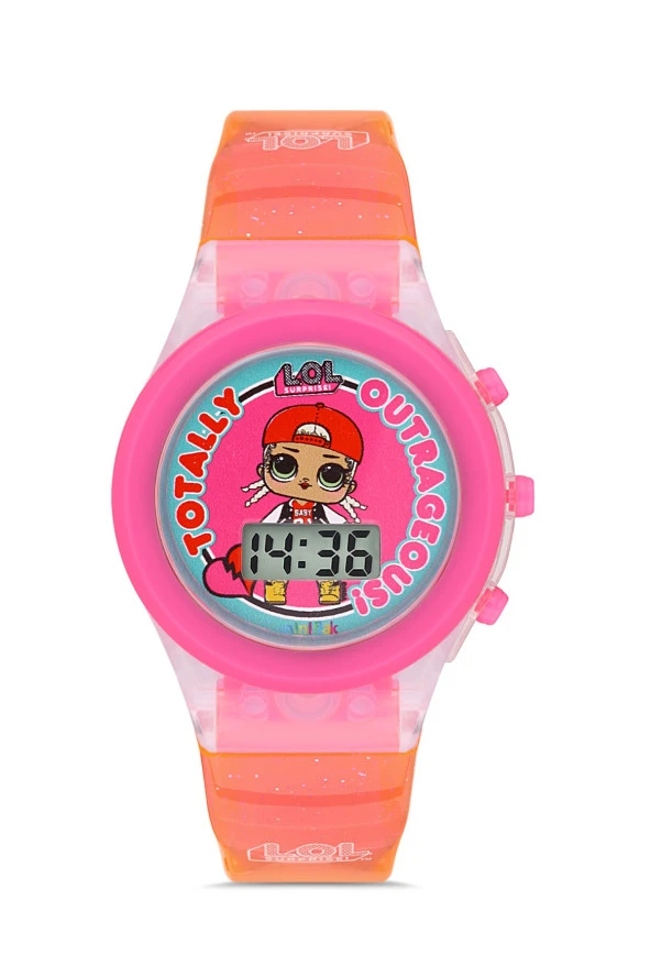 MiniFlak Lisanslı L.O.L. SURPRISE! LOL7210 Kız Çocuk Pembe Işıklı Kız Çocuk Kol Saati - 6
