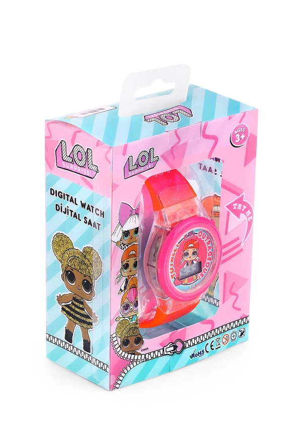 MiniFlak Lisanslı L.O.L. SURPRISE! LOL7210 Kız Çocuk Pembe Işıklı Kız Çocuk Kol Saati - 11