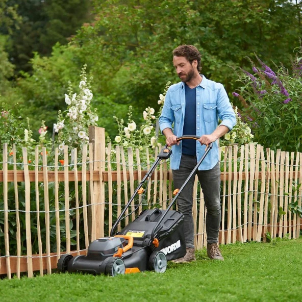 WORX WG779E 40Volt 2.5Ah. Li-ion 34CM Profesyonel Şarjlı Çim Biçme - 9