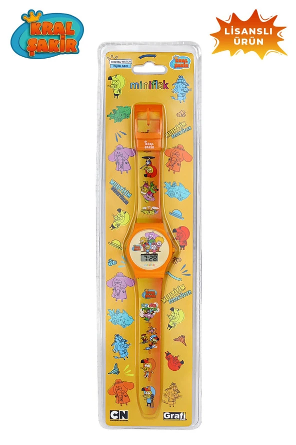 MiniFlak Lisanslı  Kral Şakir KS7152 Sarı Çocuk Kol Saati ürün görseli