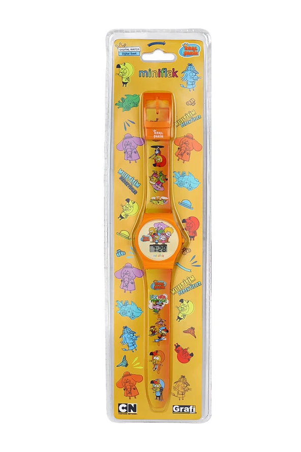 MiniFlak Lisanslı  Kral Şakir KS7152 Sarı Çocuk Kol Saati - Resim 2