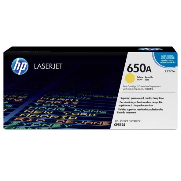 Hp CE272A (650A) Sarı Orjinal Toner