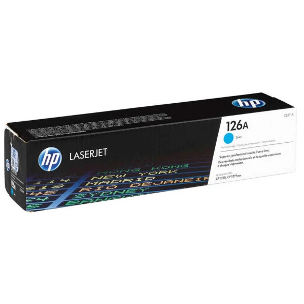 Hp CE311A (126A) Kutusu Hasarlı Mavi Orjinal Toner