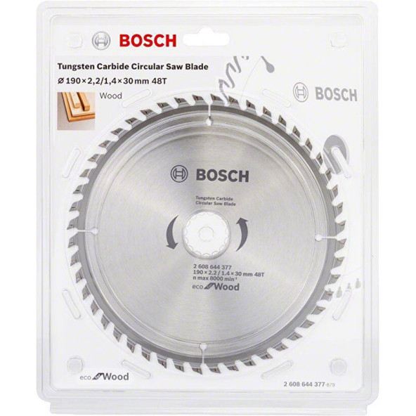 Bosch Eco For Wood 190X30 48 Diş Ahşap Testere - 2