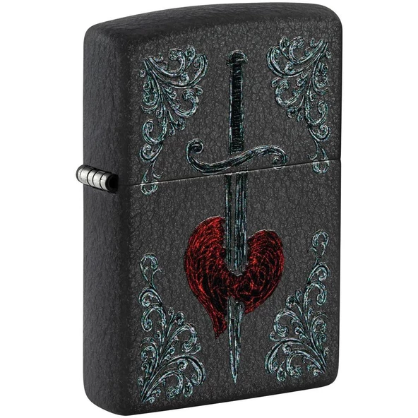 Zippo Çakmak 48617 Heart Dagger Tattoo Design