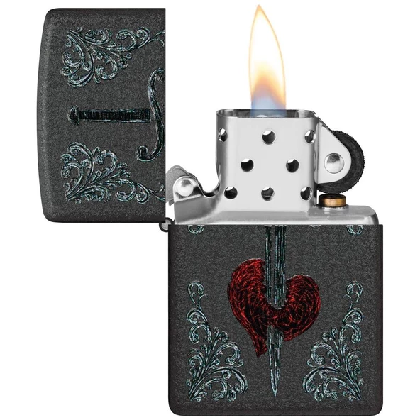 Zippo Çakmak 48617 Heart Dagger Tattoo Design - 2
