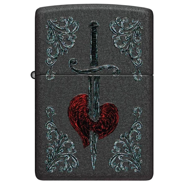 Zippo Çakmak 48617 Heart Dagger Tattoo Design - 4