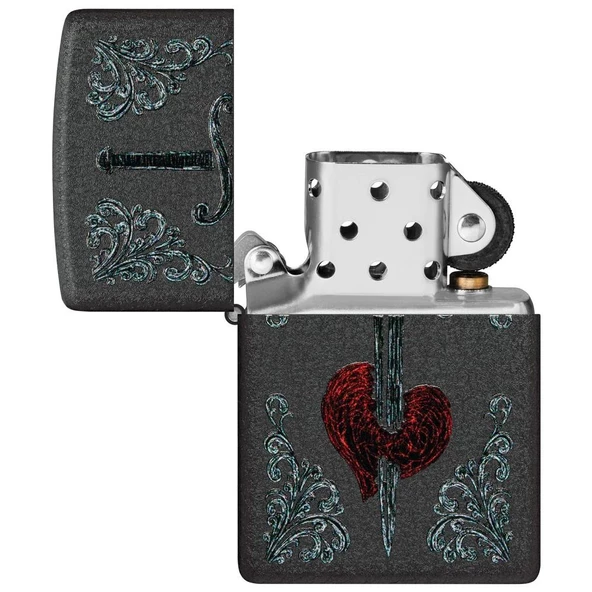Zippo Çakmak 48617 Heart Dagger Tattoo Design - 3