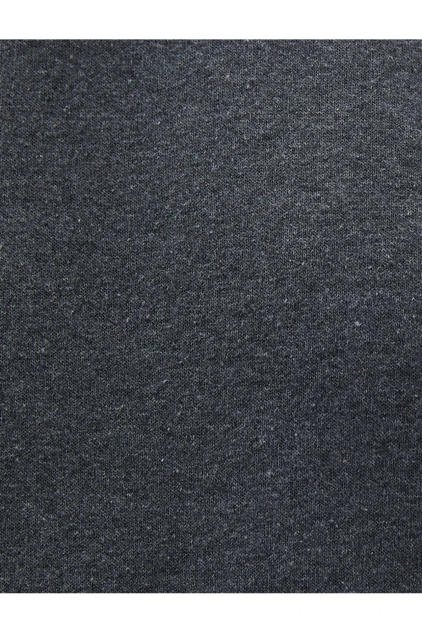 Slogan Baskılı Hoodie Rahat Kesim Kanguru Cepli - 6