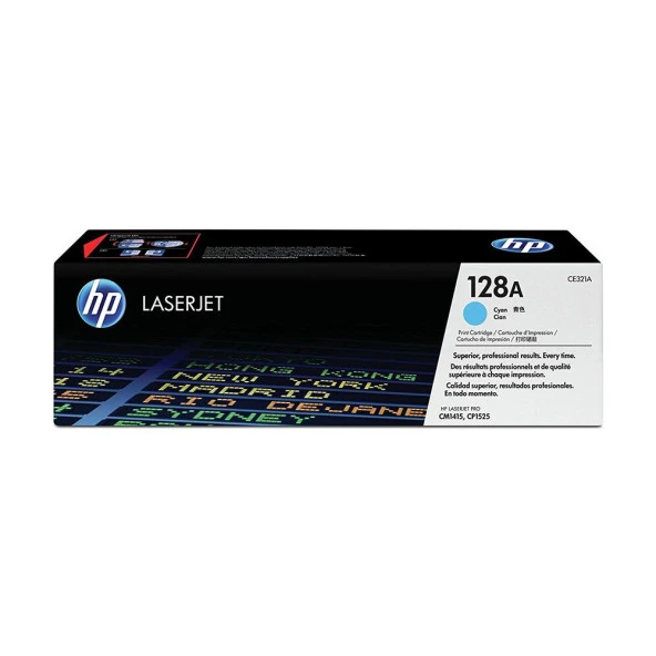 Hp CE321A (128A) Kutusu Hasarlı Mavi Orjinal Toner